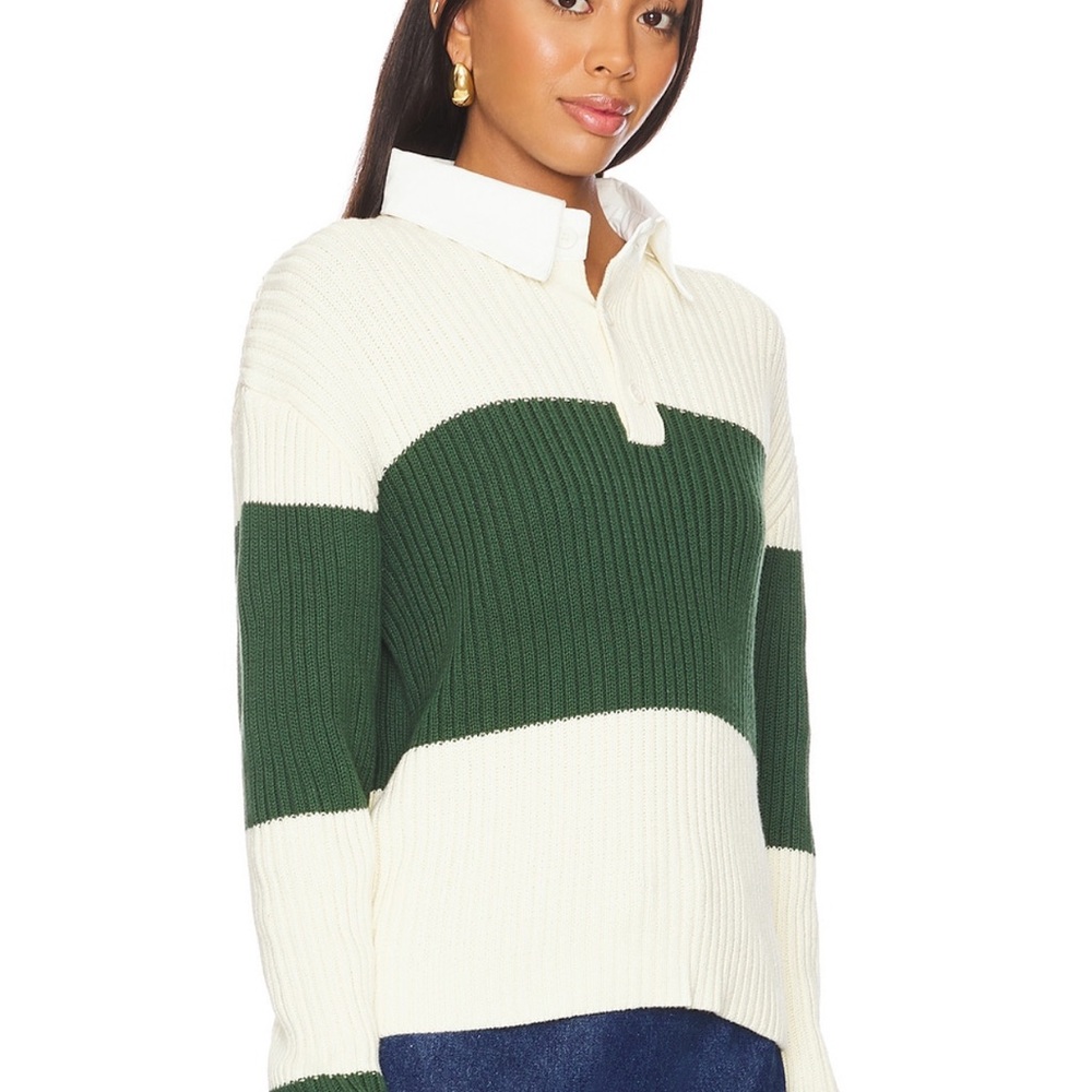 Prince Rugby Moss Stripe Sweater
